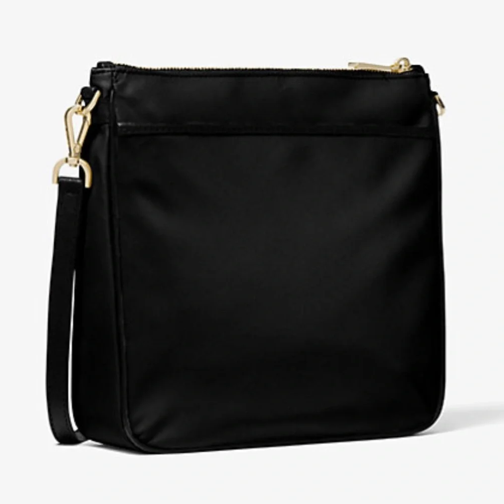 MICHAEL KORS Handbag Jet Set Nylon Black Gabardine Messenger Crossbody AUTHENTIC - Picture 2 of 5